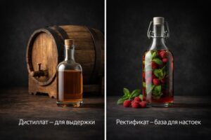 применение дистиллята и ректификата настойки и выдержка
