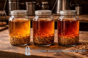 разный цвет самогона при разных сроках выдержки на дубовой щепе