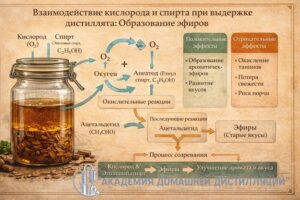 схема влияния кислорода на выдержку дистиллята