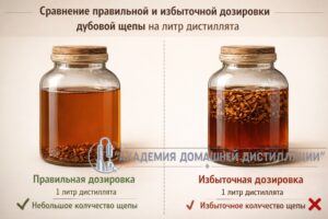 сколько дубовой щепы добавлять в дистиллят