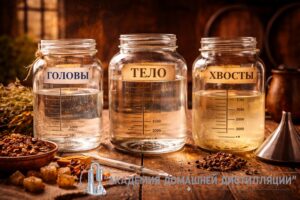 Правильное отделение голов и отбор тела дистиллята